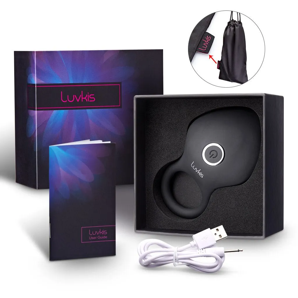 Luvkis Men Single Cock Rings Vibrator Generation 2, Black