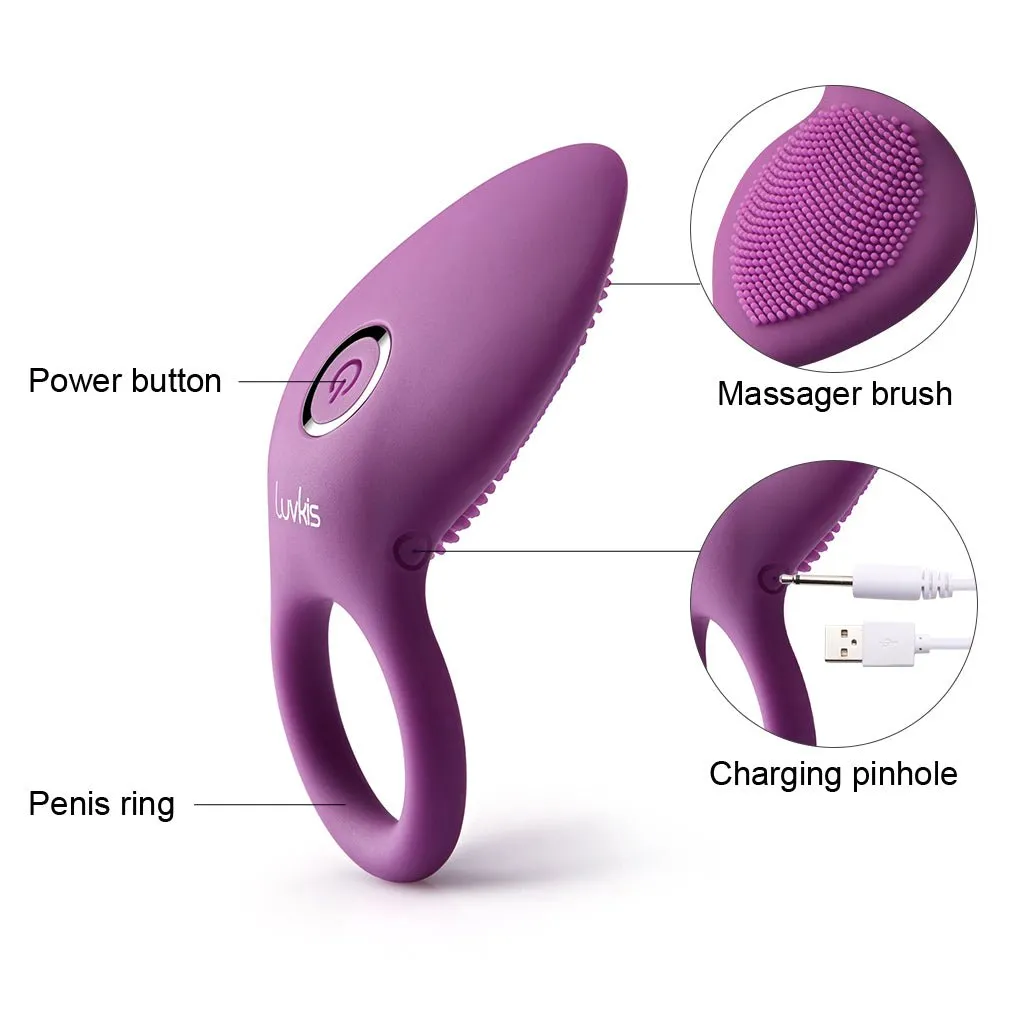 Luvkis Men Single Cock Rings Vibrator Generation 2, Purple