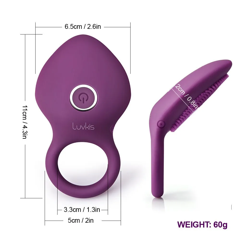 Luvkis Men Single Cock Rings Vibrator Generation 2, Purple