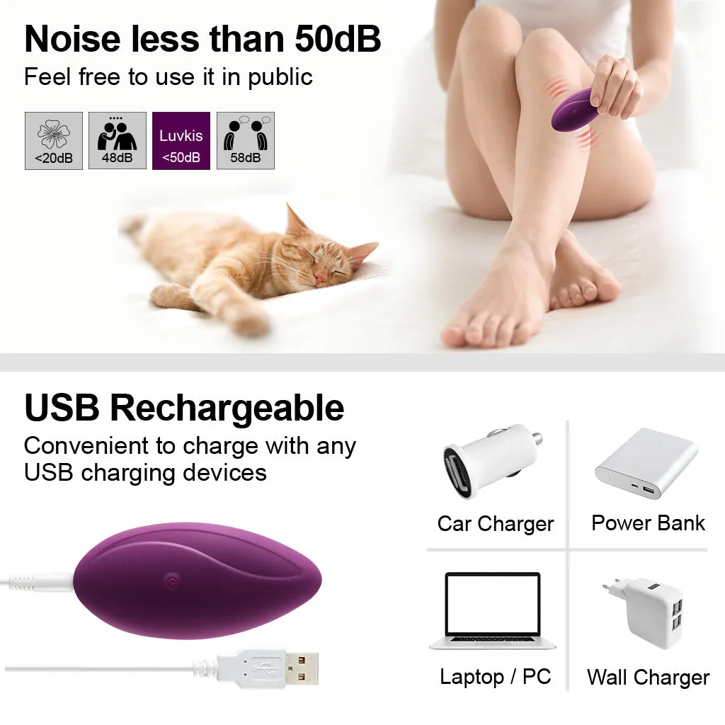 Luvkis Remote Wireless Wearable Vibrator Pro 2, Purple