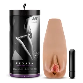 M Elite By Blush® | Soft & Wet Renata Realistic Tan Masturbator / Stroker