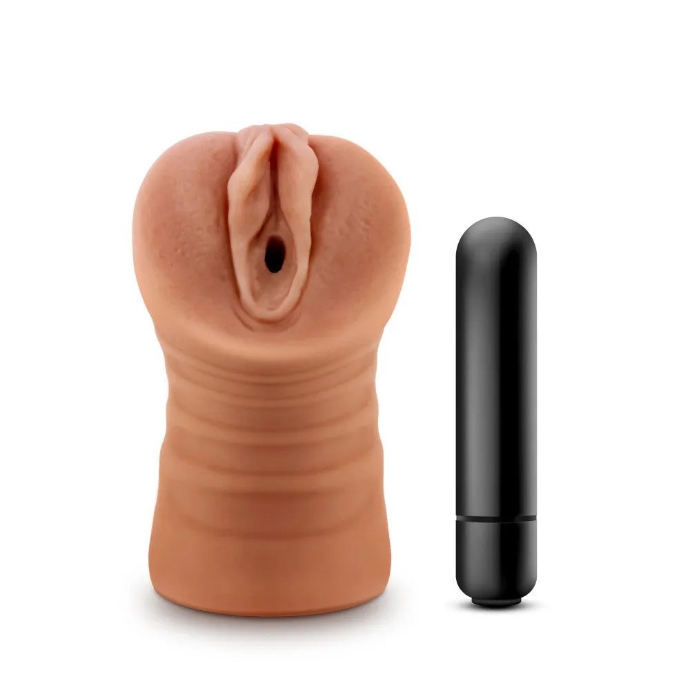 M For Men By Blush® | Julieta Realistic Mocha Vibrating Masturbator / Stroker