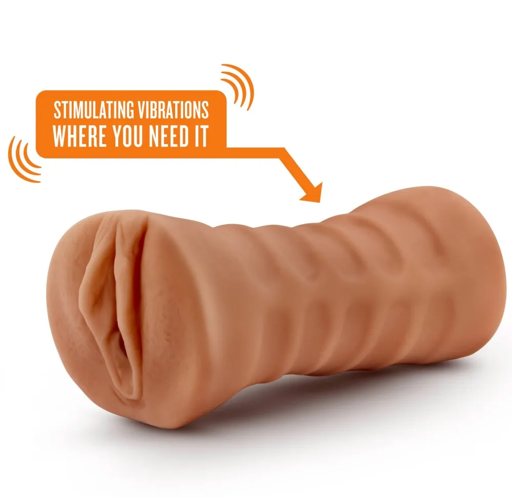 M For Men By Blush® | Julieta Realistic Mocha Vibrating Masturbator / Stroker