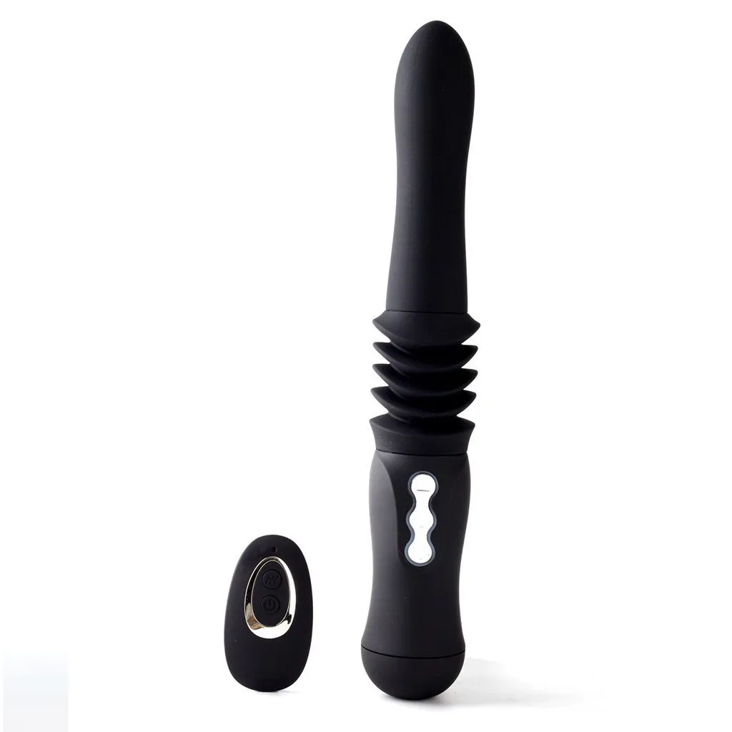 Maia Max Silicone Vibrating, Thrusting Dildo with Suction Cup & Remote Control