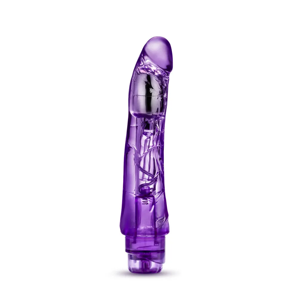 Naturally Yours By Blush® | Mambo Vibe Realistic Curved Purple 9-Inch Long Vibrating Dildo