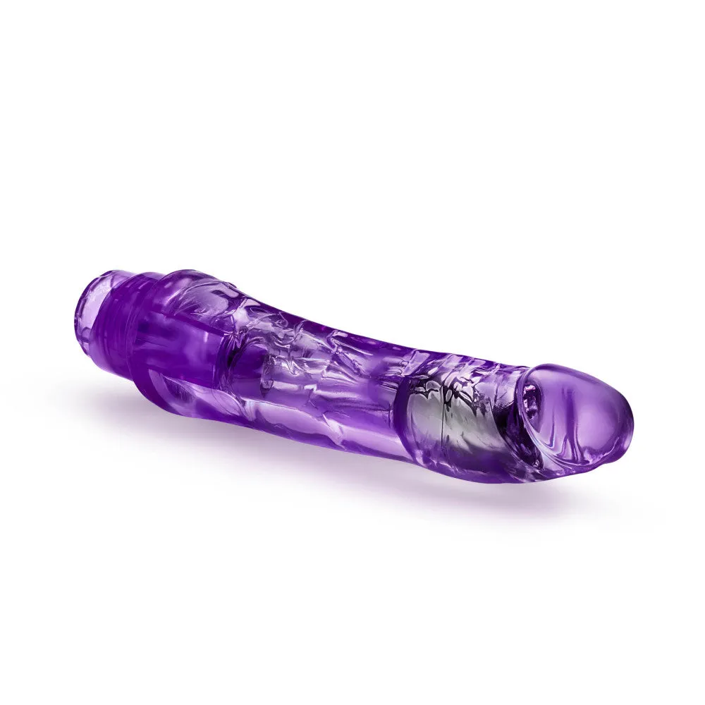 Naturally Yours By Blush® | Mambo Vibe Realistic Curved Purple 9-Inch Long Vibrating Dildo