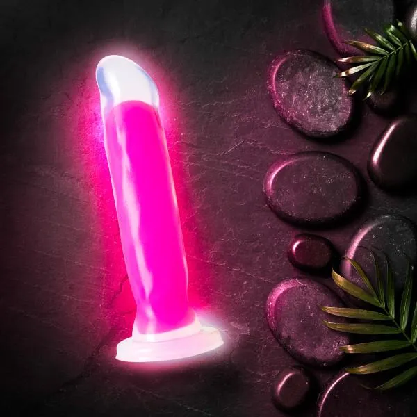 Neo Elite Glow-In-The-Dark Marquee 8" Silicone Dual Density Dildo