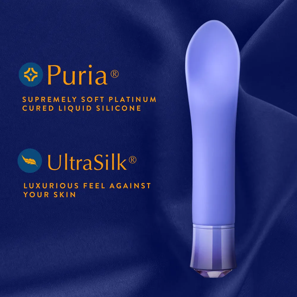 Oh My Gem By Blush® | Enrapture: 6.5 Inch Warming Clitoral Vibrator in Tanzanite with Powerful RumboTech™ Technology