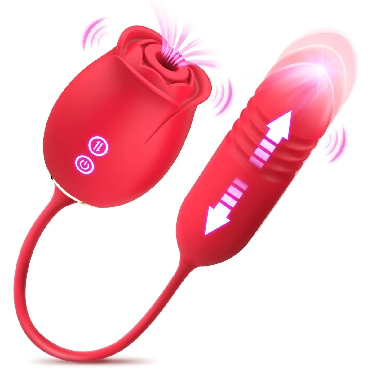 PYRRLA | 3 in 1 Rose Sex Toy with Butt Plug  For Woman