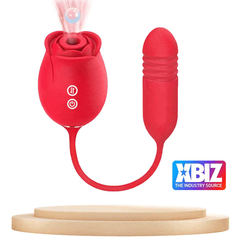 PYRRLA | 3 in 1 Rose Sex Toy with Butt Plug  For Woman