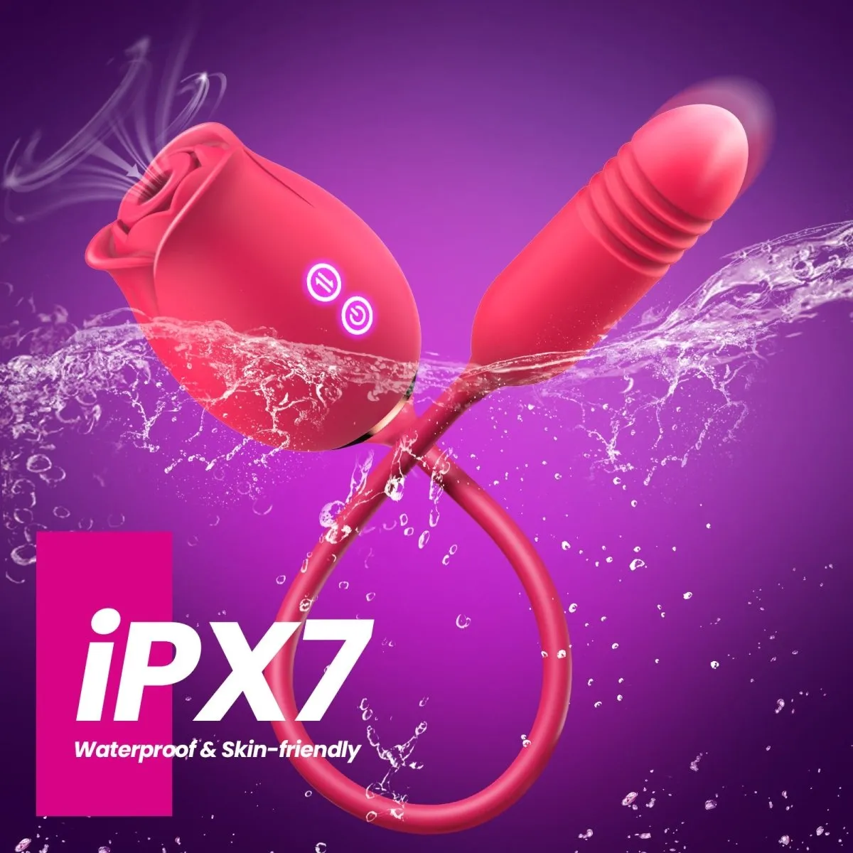 PYRRLA | 3 in 1 Rose Sex Toy with Butt Plug  For Woman