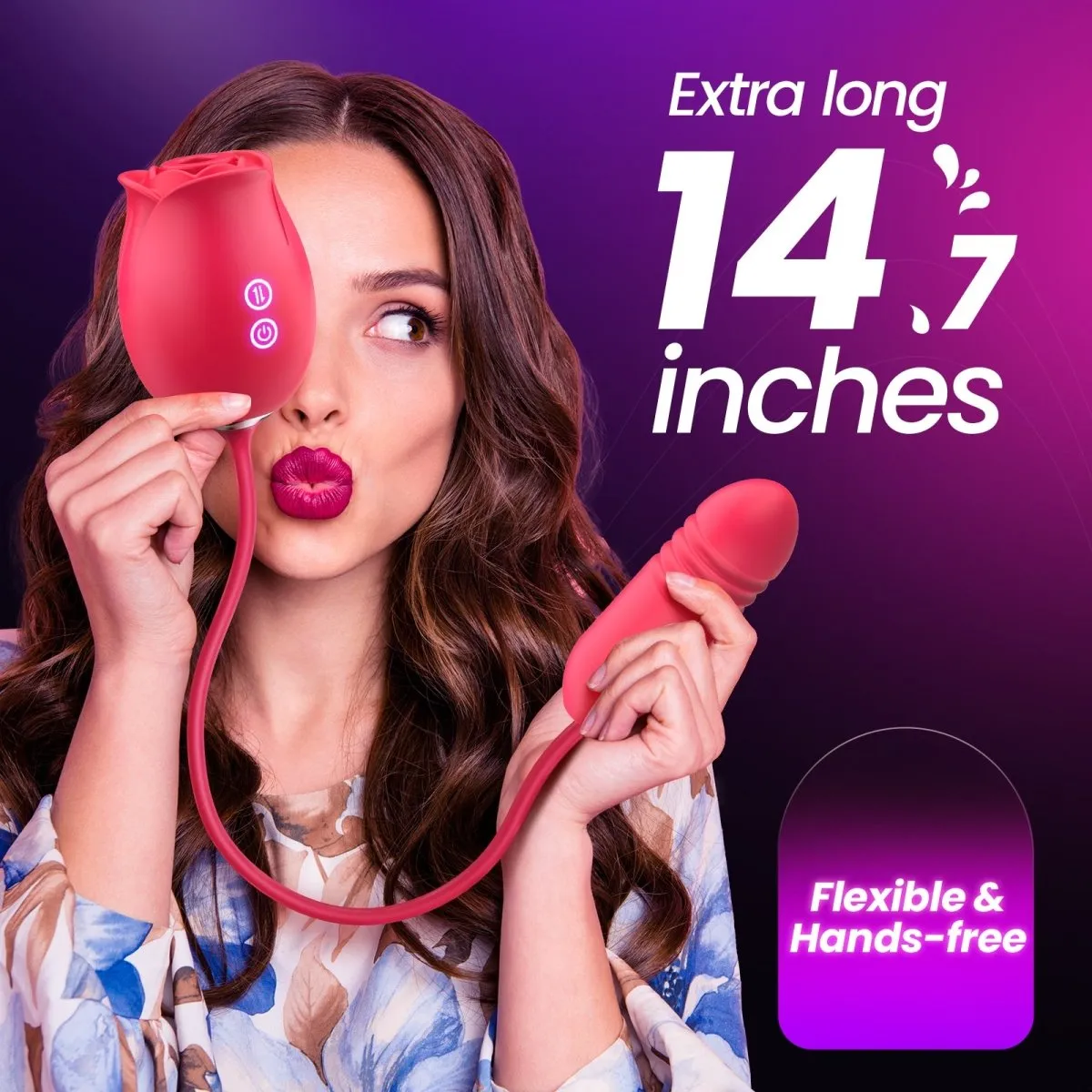 PYRRLA | 3 in 1 Rose Sex Toy with Butt Plug  For Woman