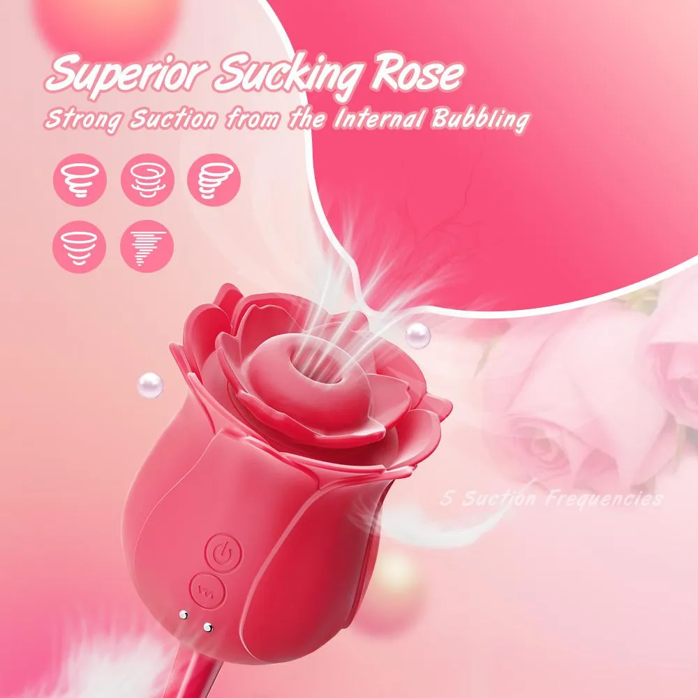 Quiet Strong Sucking High-quality Material Rose Vibrator