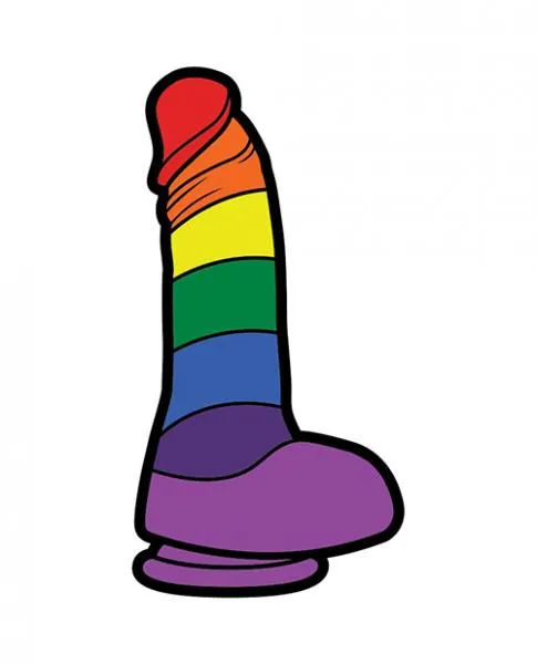 Rainbow Dildo Enamel Pin by Wood Rocket