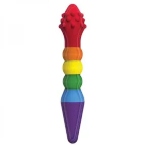 Rainbow Knob Job Dual-Ended Textured Dildo