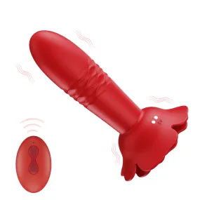 Rosita - Remote Control Rose Thrusting Vibrating Anal Plug