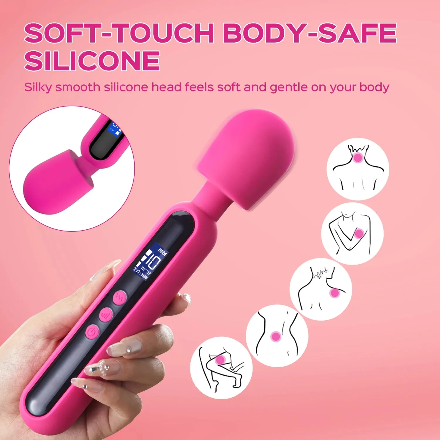 Savvy - Extra Powerful Wand Massager with LED Display Screen