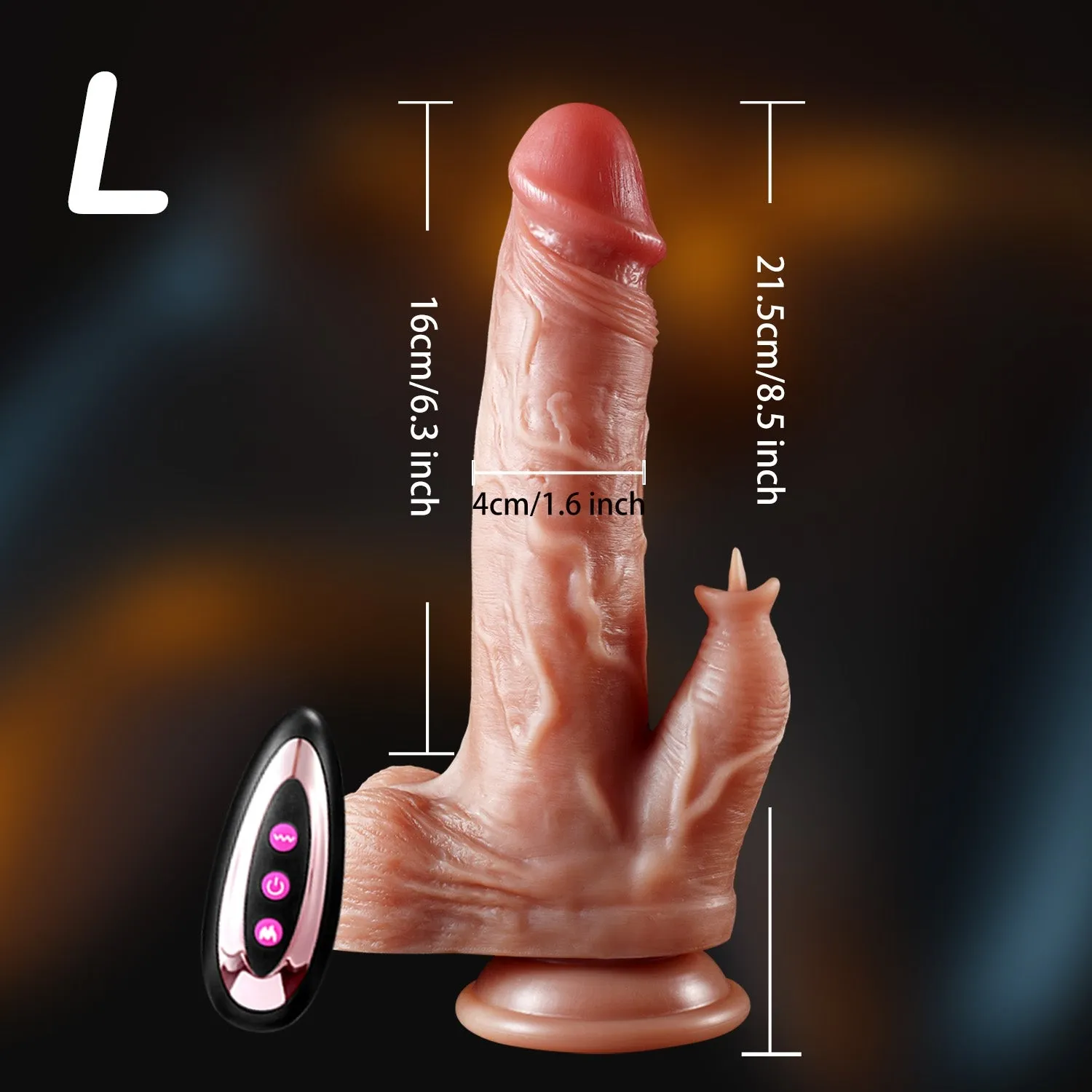 Simulation Dildo LGBTQ Vibrating Telescopic Masturbator