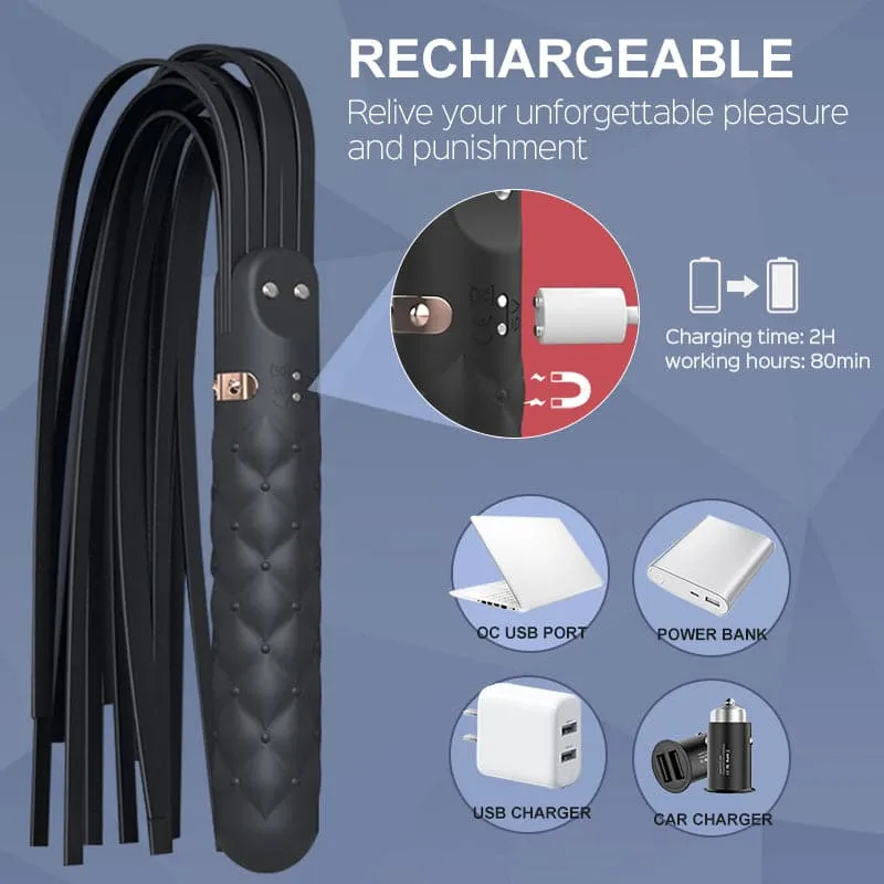 Slave Master - Vibrating Faux Leather Flogger 