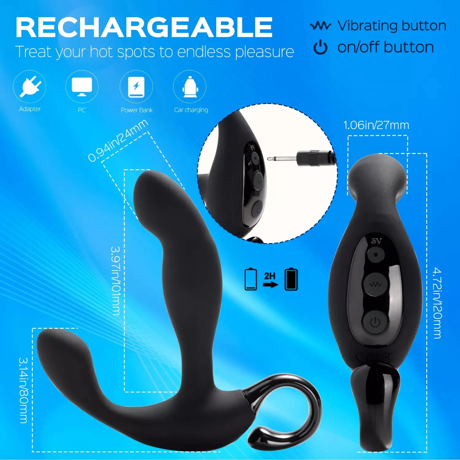 Storm - Perineum Vibrator Tapping Prostate Massager P-spot Stimulator