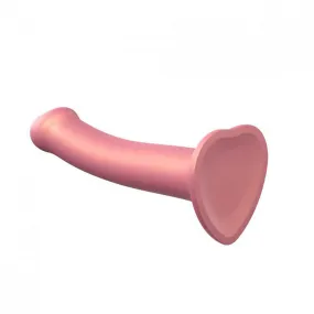 Strap-On-Me Pink Metallic Dual-Density Silicone Dildo