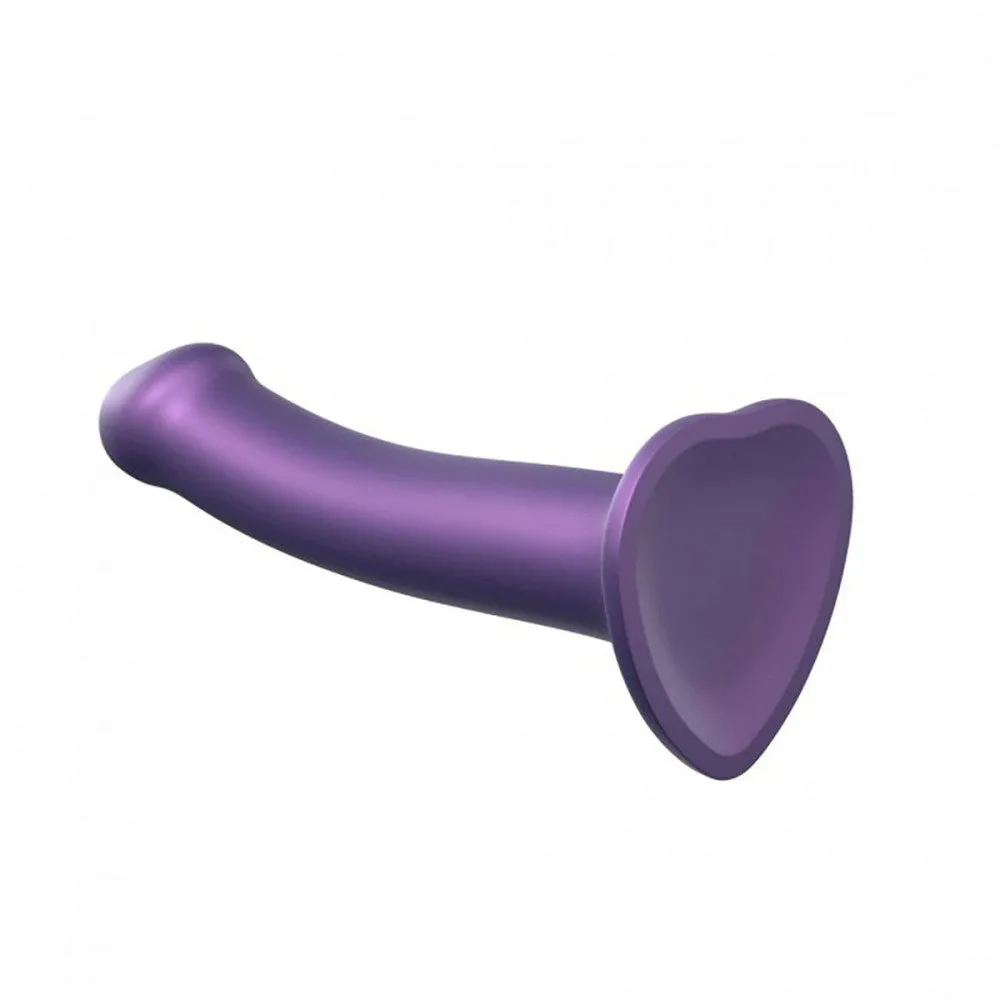 Strap-On-Me Purple Metallic Dual-Density Silicone Dildo