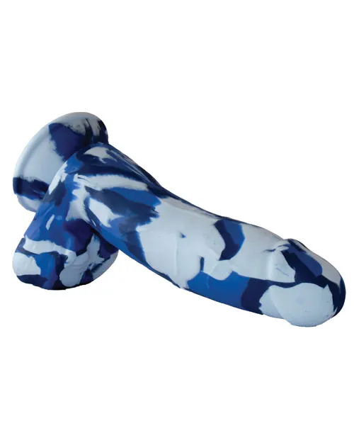 Thick Commando Dong - 7.25" Blue Camo