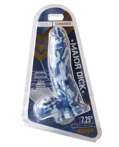 Thick Commando Dong - 7.25" Blue Camo