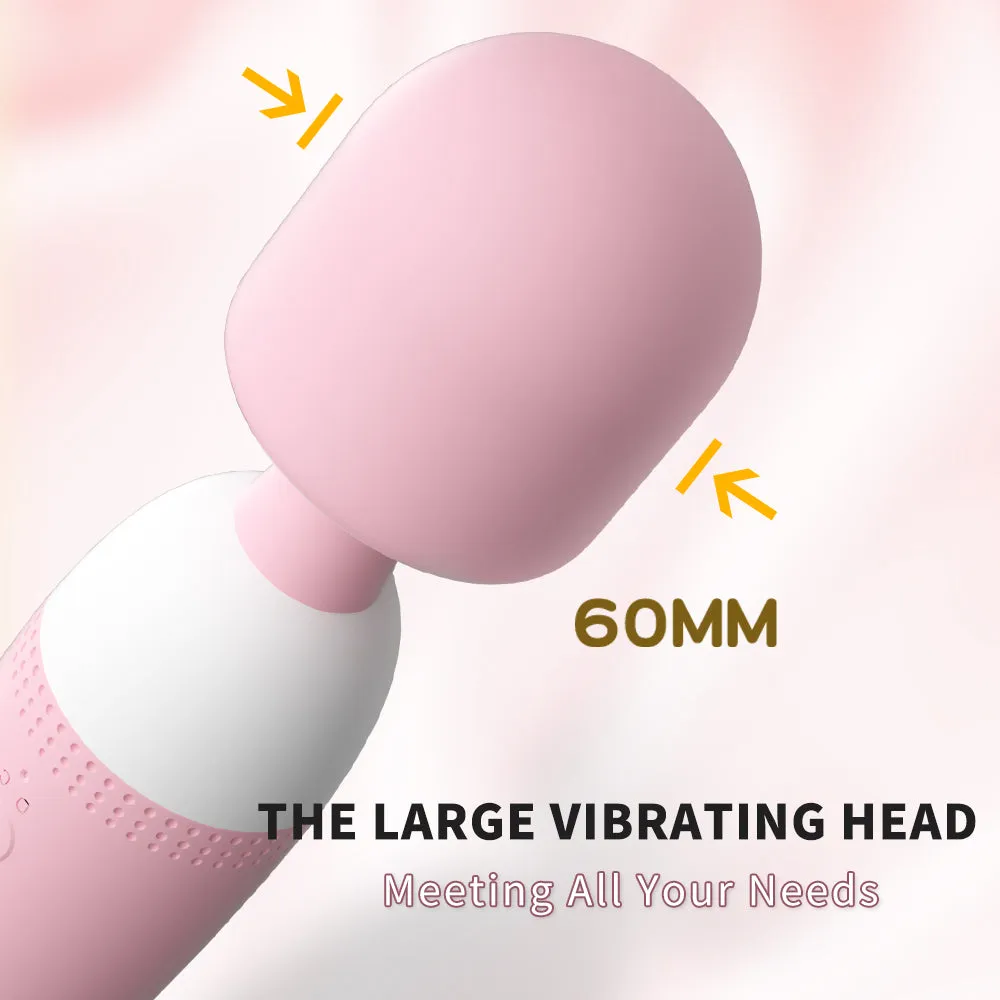 Wand Vibrator with Licking Tongue & Vibrating Head